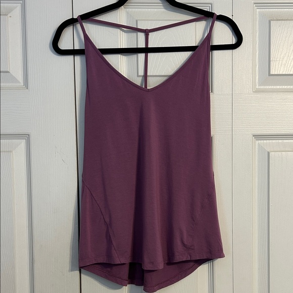LULULEMON Women's Modal-Silk Yoga Tank Top Tie Back Athletic Velvet Dust Size 8 - Picture 2 of 8